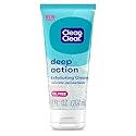 Clean & Clear Oil-Free Deep Action Facial Cleanser With Pro-Vitamin B5, Gentle Exfoliating Daily Face Wash Cleans Deep Down To T