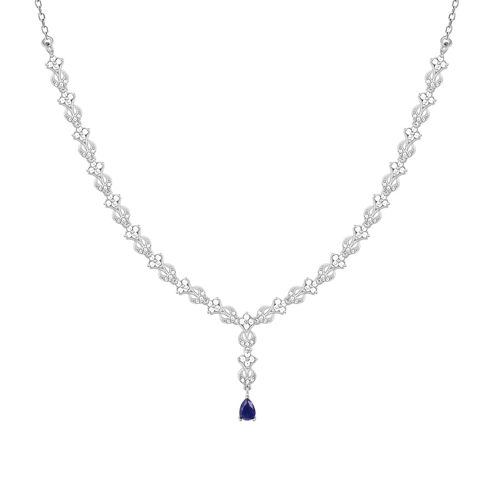 Giva 925 Silver Square Opulence Necklace| Gifts For Girlfriend,Pendant To Gift Women & Girls | With Certificate Of Authenticity 