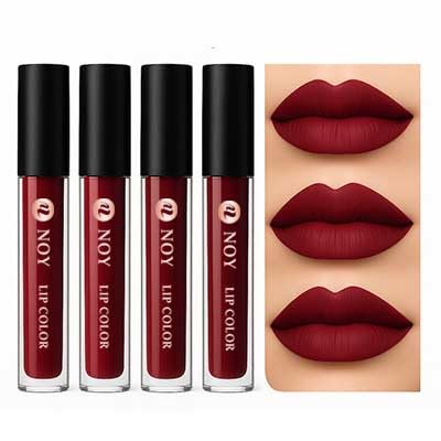 Noy Maroon Lipstick Combo Matte Long Stay High Pigment Matte Waterproof Lipstick