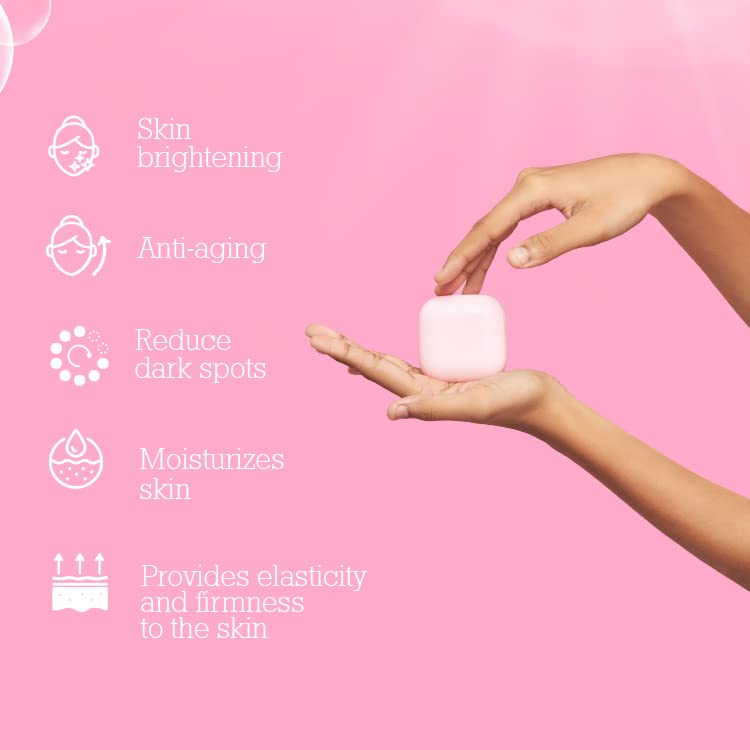 Koji White Kojic Acid & Collagen Skin Brightening Soap For Face Dark Spot & Natural Glowing Skin - Daily Moisturizer, Acne Scars