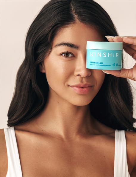 Kinship Supermello Hyaluronic Gel Cream Moisturizer - Nourish + Soothe Dry Sensitive Skin - Lightweight, Hydrating Face Lotion -