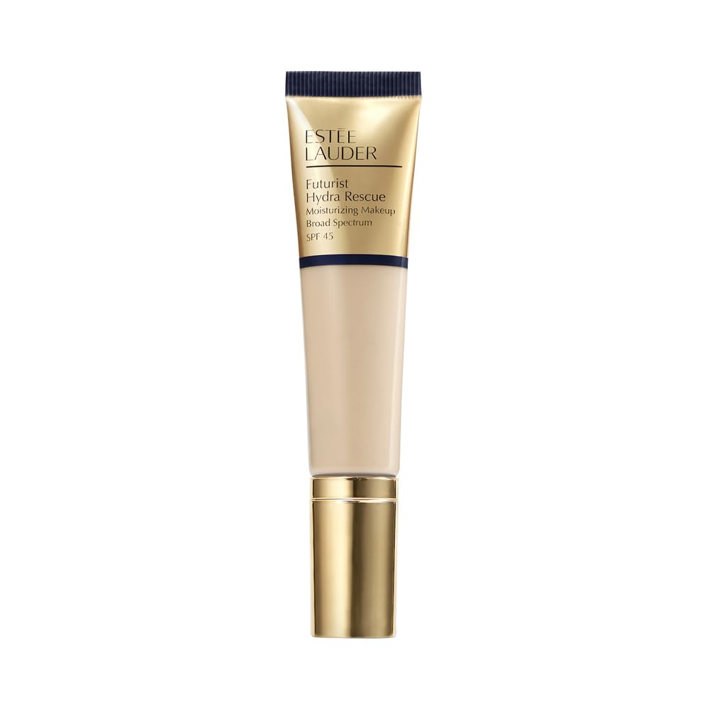 Est  e Lauder Futurist Hydra Rescue Moisturizing Foundation SPF 45 for a 12-Hour Glow, 1.2 Fl Oz, 1W1 Bone