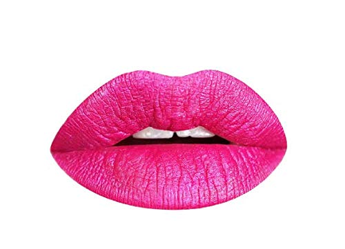 Aromi Hot Pink Metallic Liquid Lipstick | Magenta Lip Color With Shimmery Finish, Vegan, Cruelty-Free, Long-Lasting And Smudge P