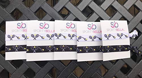 Tennis Hair Hair Ties, Tennis Hair Accessories, No Crease Tennis Hair Elastics Set for Girl Tennis Players