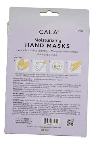Cala Moisturizing hand masks 3 count, 3 Count