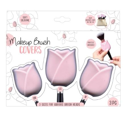 3 PC Makeup Brush Covers Pack (S,M,L  3 Sizes Brush Heads)