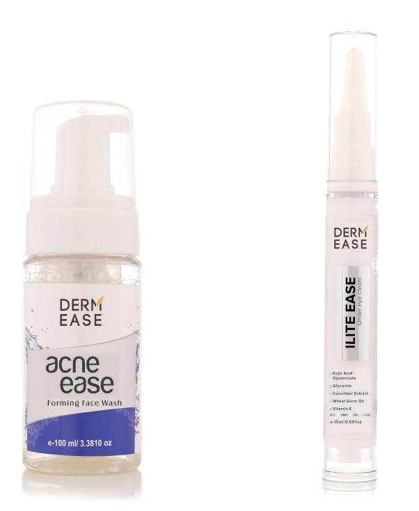 Derm Ease Combo Of Acne Ease Foaming Face Wash 100 Ml & Ilite Ease Under Eye Cream For Dark Circles & Wrinkles 15Ml For Men & Wo