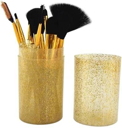 Sunisa Golden Glittery Soft Synthetic Bristle Makeup Brushes Set Of 12 With Aluminium Storage Box  (Pack Of 13)