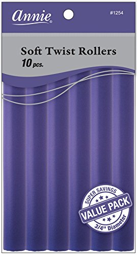Annie Soft Twist Rollers, Purple, 7 Inch, 10 Count