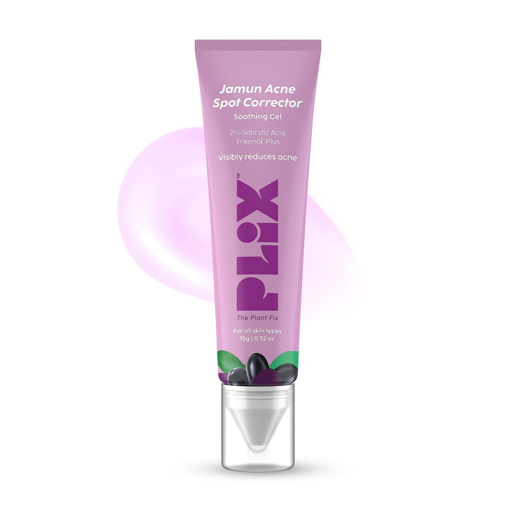 The Plant Fix Plix Jamun Acne Spot Corrector Gel For Reducing Active Acne | Day & Night Gel | Controls Oil & Soothes Inflammatio