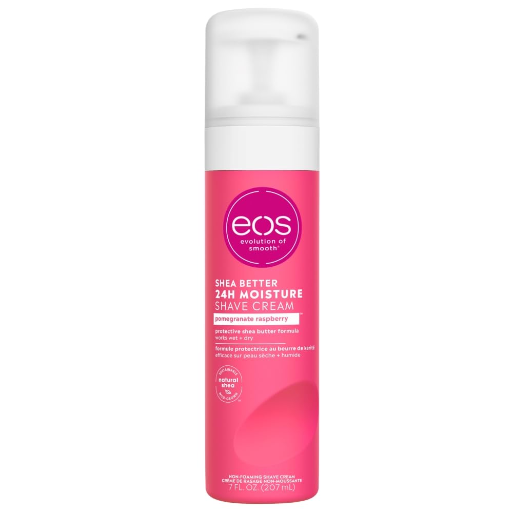 Eos Shea Better Shaving Cream- Pomegranate Raspberry, Women'S Shave Cream, Skin Care, Doubles As An In-Shower Lotion, 24-Hour Hy