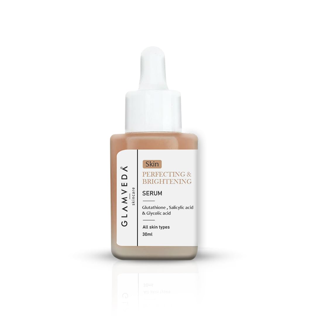 Glamveda Glutathione Skin Perfecting Face Serum With 2% Ww Glycolic Acid, 1% Ww Salicylic Acid For Glowing Skin | Brightening An