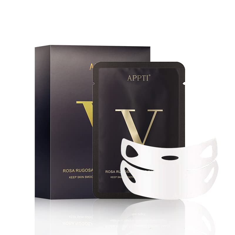 AppXynn 5Piece V Line Lifting Mask, Moisturizing V Shaped Face Mask, Firming Facial Mask Double Chin Reducer Patch