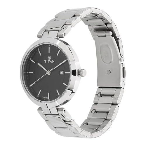 Titan WomenS Contemporary Chronograph, Multi Function, Work Wear,Gold, Silver Metal, Leather Strap, Mineral Crystal, Quartz, Analog, Water Resistant Wrist Watch