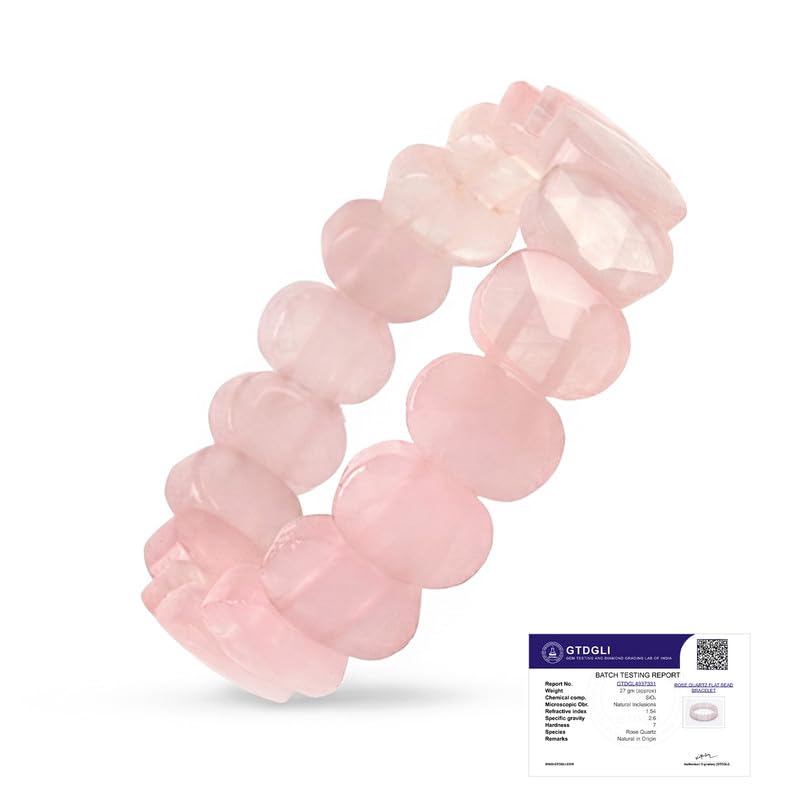 Rose Quartz Flat Bracelet