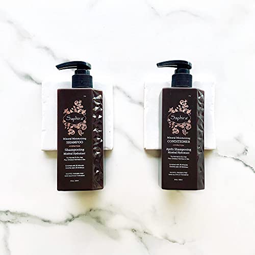 SAPHIRA Mineral Moisturizing Shampoo | Hydration and Shine for Dry, Damaged, Permed Hair & Scalp | Sulfate-Free, Vegan | Prevent
