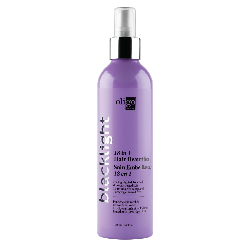 Oligo Professionnel - Blacklight 18-in-1 Hair Beautifier for blondes - Vegan - Paraben free - Anti Frizz - Heat Protectant Leave