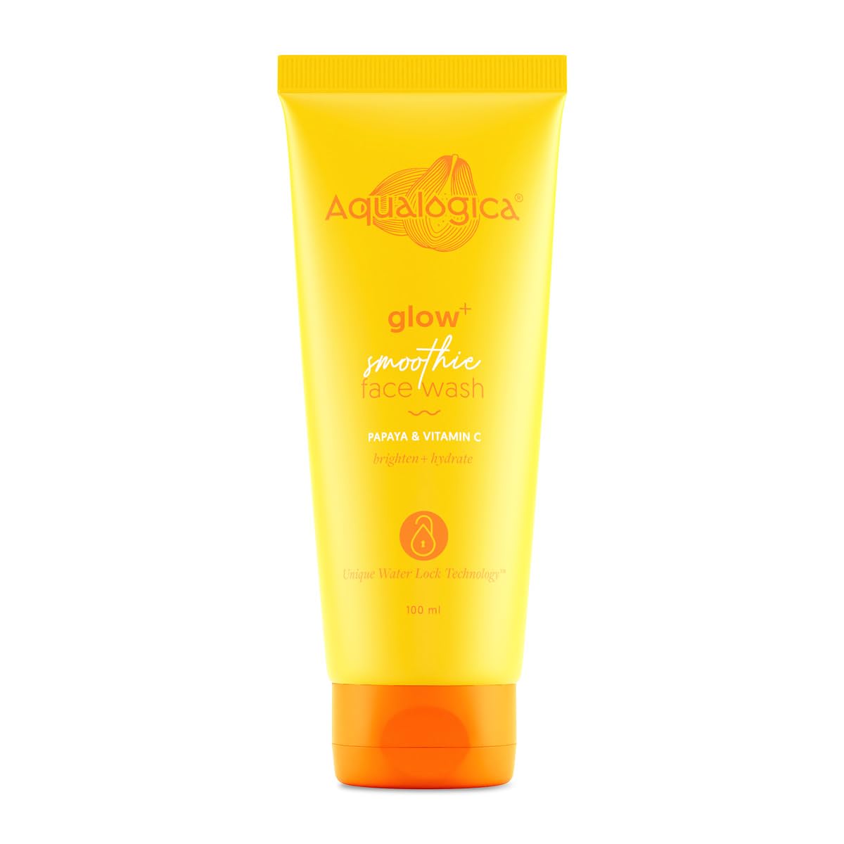 Aqualogica Glow+ Smoothie Face Wash | with Vitamin C & Papaya | Gently Cleanses Dirt & Impurities | Helps Reveal Healthy Glowing