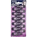 Goody Womens Classics Contour Clips, Black, 12 Count