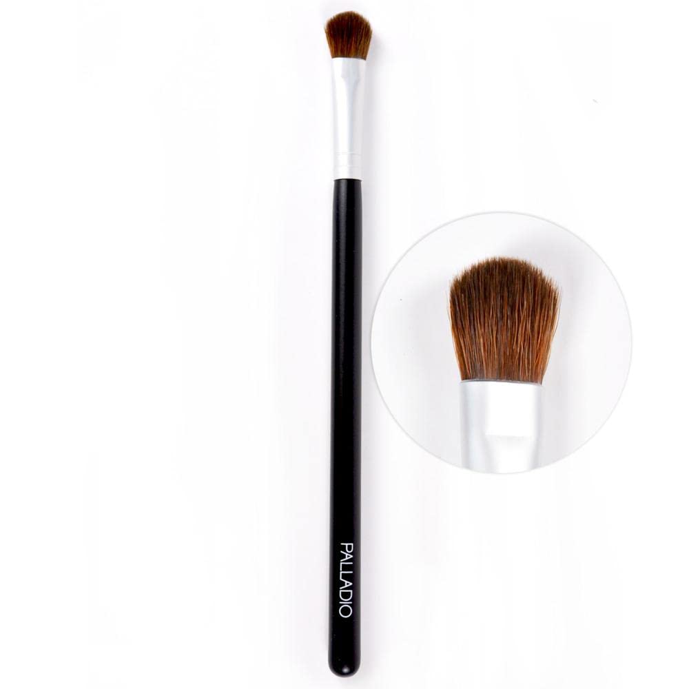 Palladio Flat Shadow Brush, Eyeshadow Flawless Blending, Perfect To Contour, Soften Edges, Smooth Finish, Synthetic Natural Bris