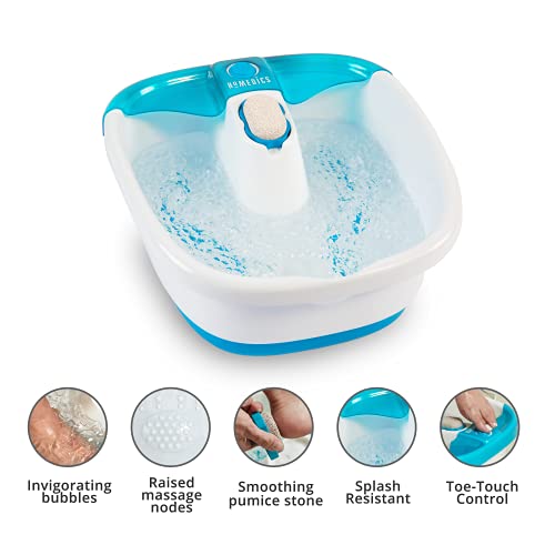 Homedics Bubble Mate Foot Spa, Toe Touch Controlled Foot Bath With Invigorating Bubbles And Splash Proof, Raised Massage Nodes A