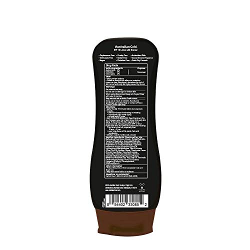 Australian Gold Sunscreen Lotion With Instant Bronzer Spf 15, 8 Ounce | Broad Spectrum | Water Resistant | Non-Greasy | Oxybenzo