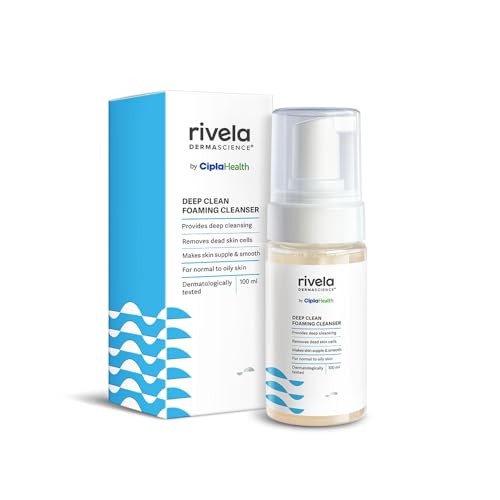 Rivela Dermascience Deep Clean Foaming Facial Cleanser By Cipla | Removes Dead Skin Cells | Makes Skin Supple And Smooth | For N