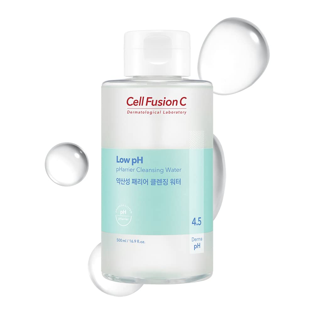 Cell Fusion C Low pH pHarrier Cleansing Water, pH Balancing Cleansing Water for Sensitive Skin, Gentle Exfoliation with PHA, No 