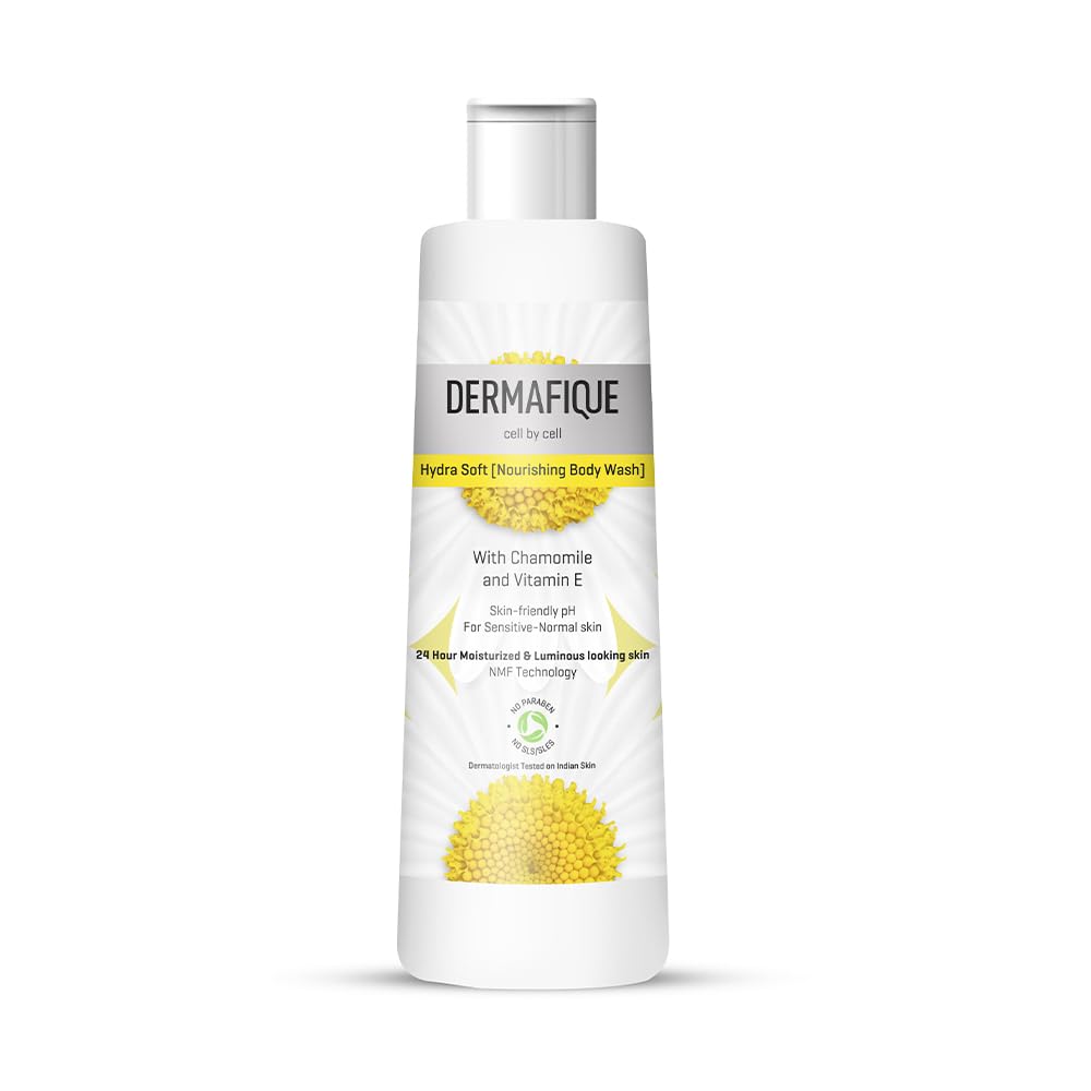 Dermafique Hydra Soft Nourishing Body Wash 250Ml, Showergel For Women & Men, 24 Hrs Moisturization, No Parabens/Sls/Sles, With H