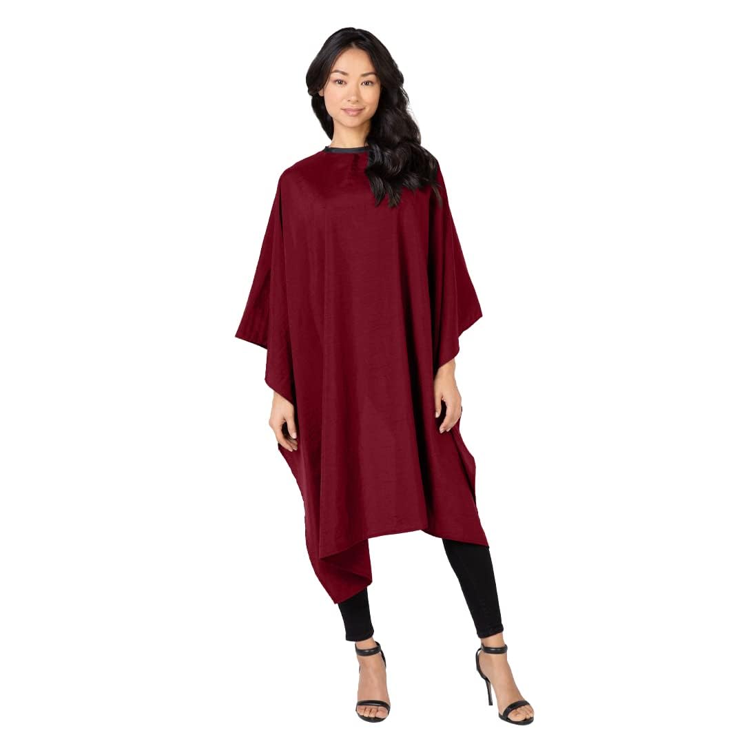 Betty Dain Lightweight Crinkle Nylon Hair Cutting/Styling Cape, Water Resistant, Machine Washable, Permanent Crinkle Nylon, Repe