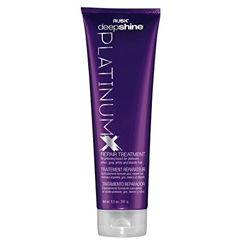 Rusk Deepshine Platinumx Repair Treatment, 8.5 Oz, Repairs Chemically Treated Or Damaged Hair, Adds Shine, And Moisture, Platinu