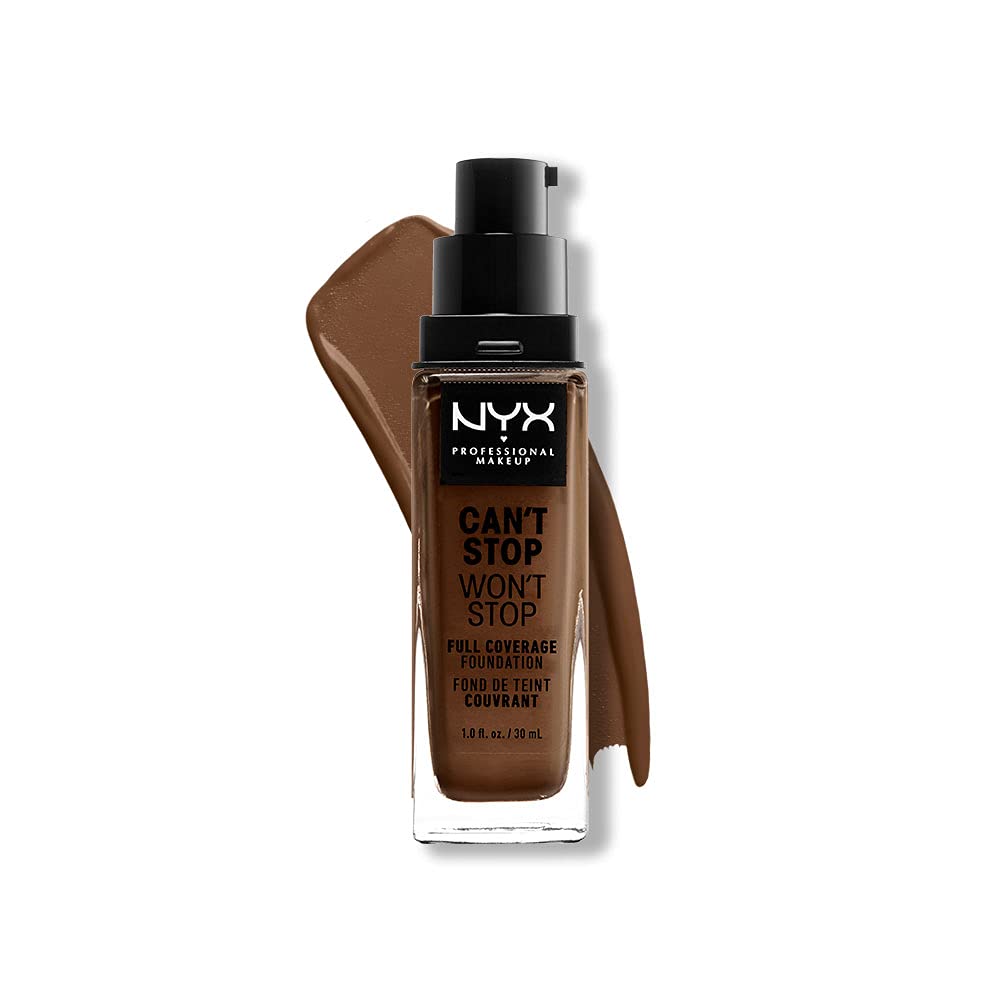 NYX PROFESSIONAL MAKEUP cant Stop Wont Stop Foundation, 24h Full coverage Matte Finish - Deep