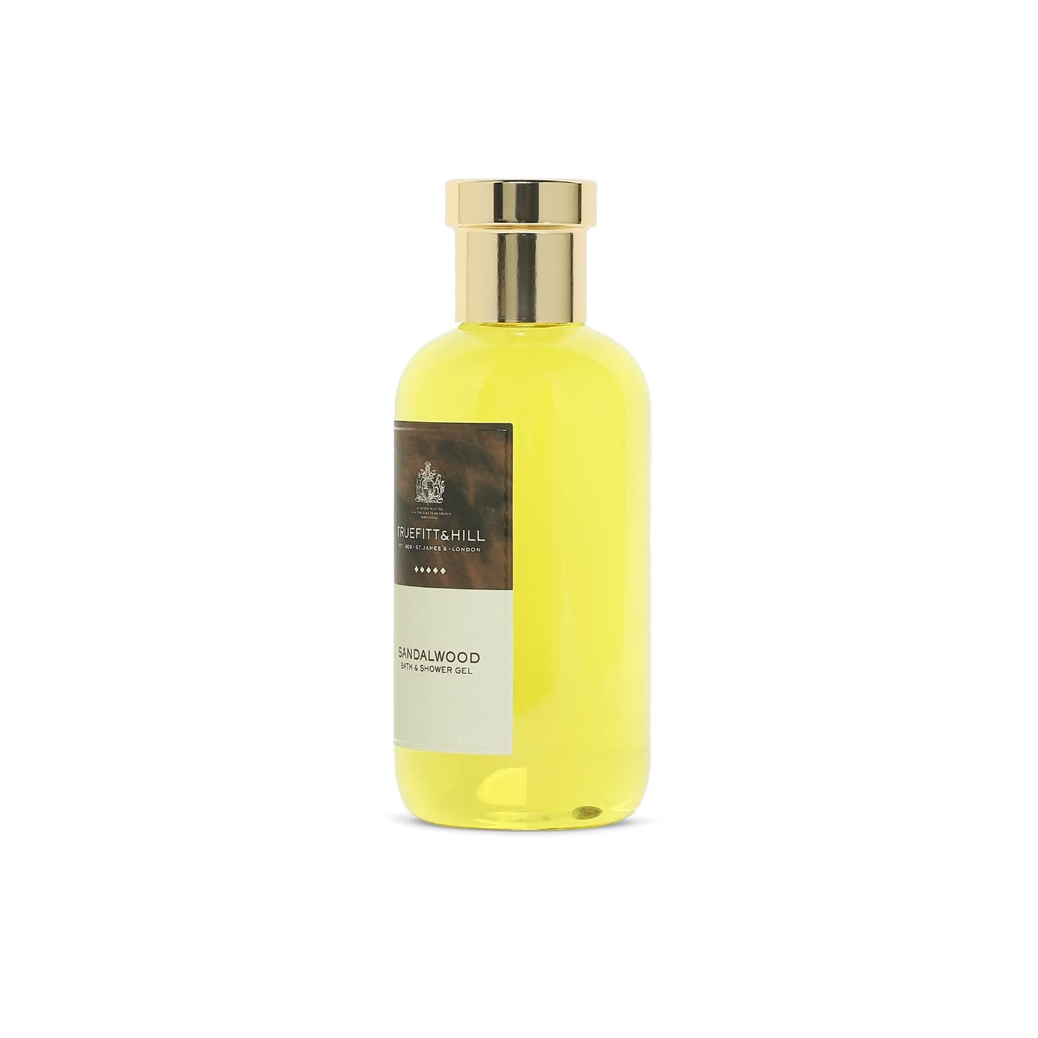 Truefitt & Hill Premium Luxury Bath & Shower Gel - Sandalwood - Rich Lather, Deep Cleanse, And Refreshing Aroma - 6.7 Oz.