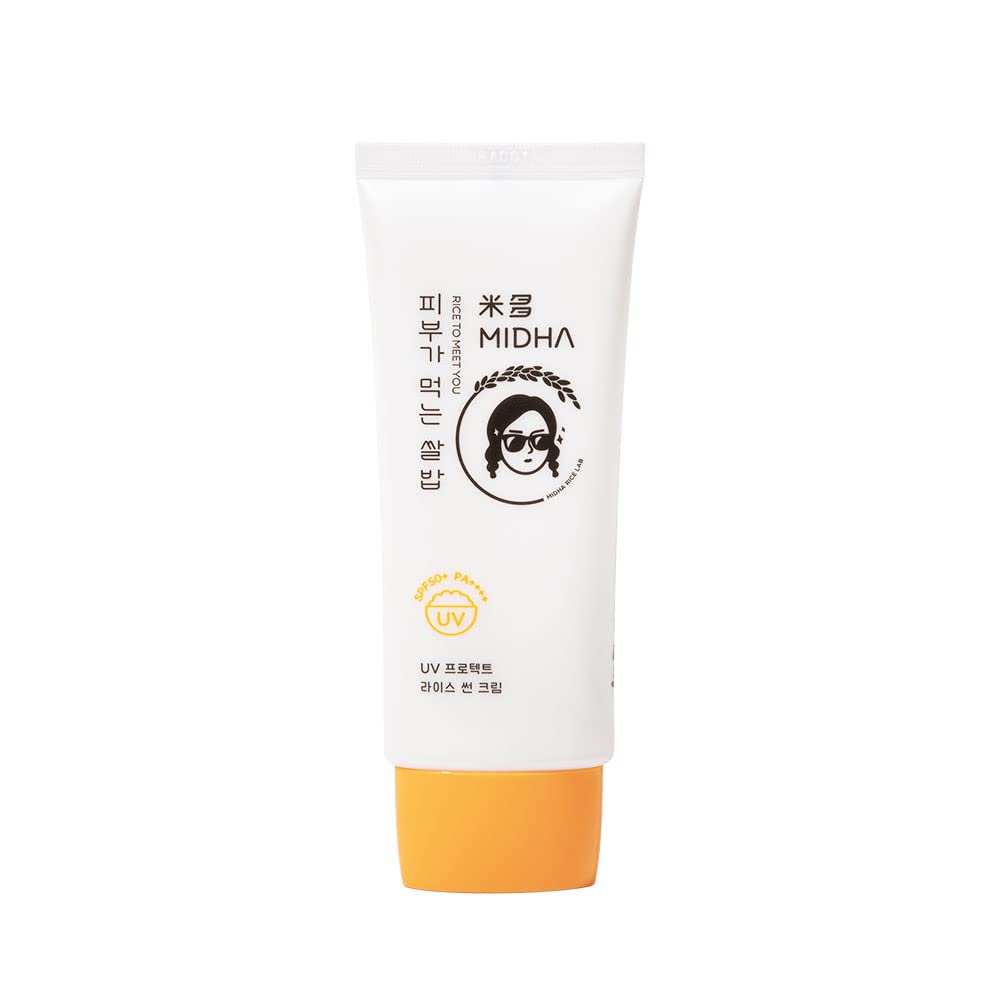 MIDHA UV Protect Rice Sun Cream SPF 50+ PA+++ Vegan Reeffriendly Nongreasy sun screen