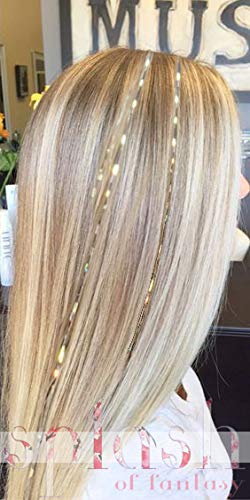 40 Inch Hair Tinsel 200 Strands Two Colors : Sparkling Silver & Sparkling Gold