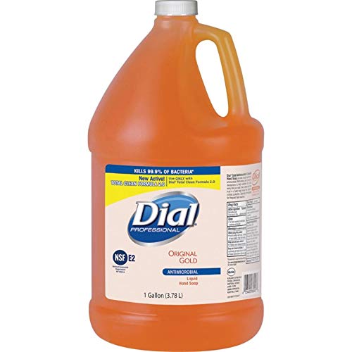 Dial Antibacterial Liquid Hand Soap, 128 Fl Oz Refill, Gold, Model 88047EA, Bamboo