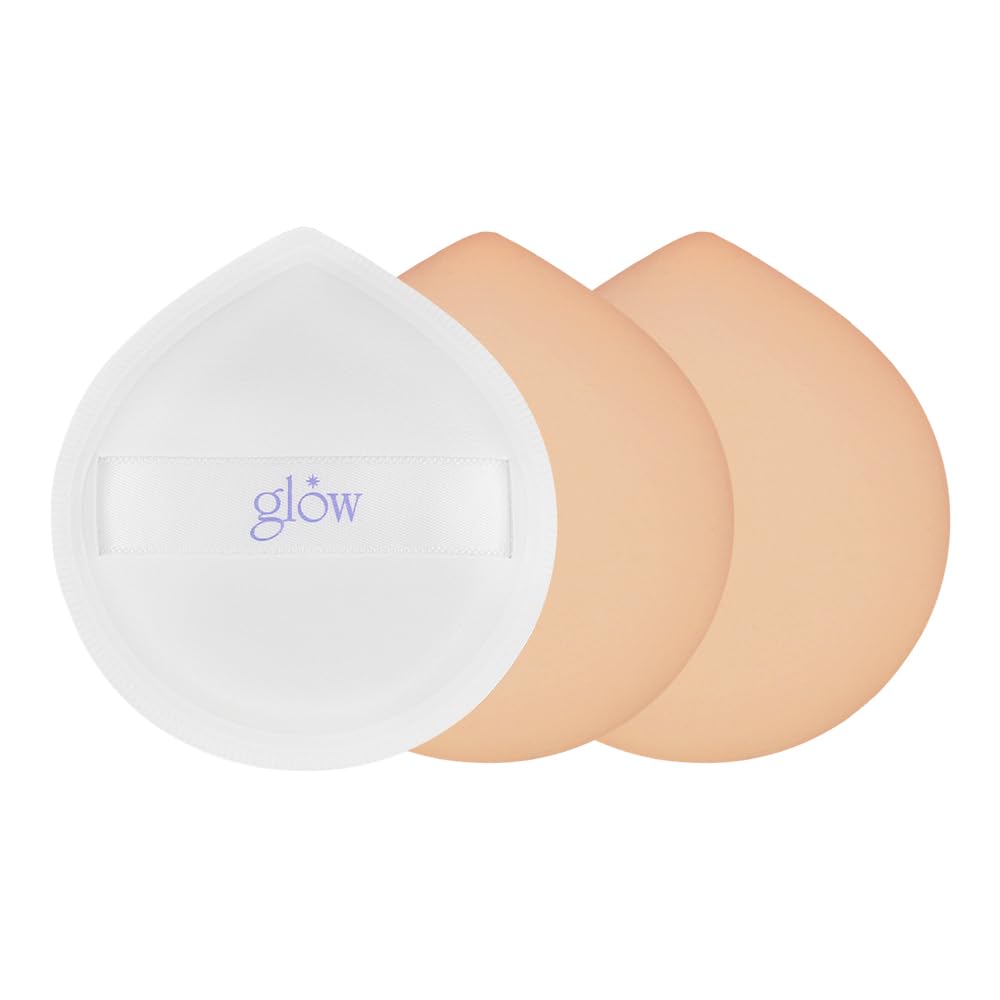 glow cloud sponge : plush makeup beauty sponge with travel case, made bigger & softer for even, flawless application, 3pcs, 0.13