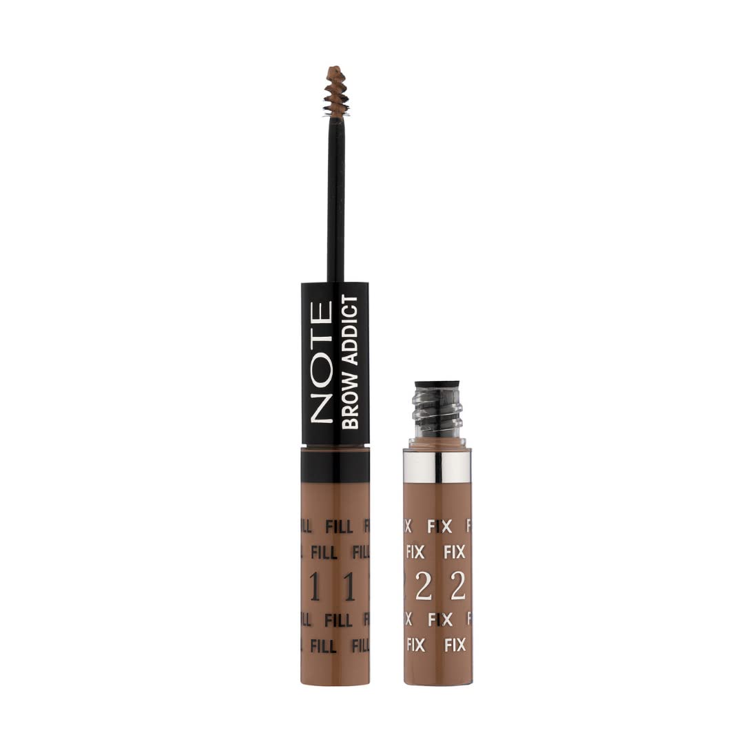 Cosmetic Note  Eyebrow Pencil And Brush 2In1 Brow Addict | Fine And Thick Eyebrow Pencil | Pen And Mascara Eyebrows Waterproo