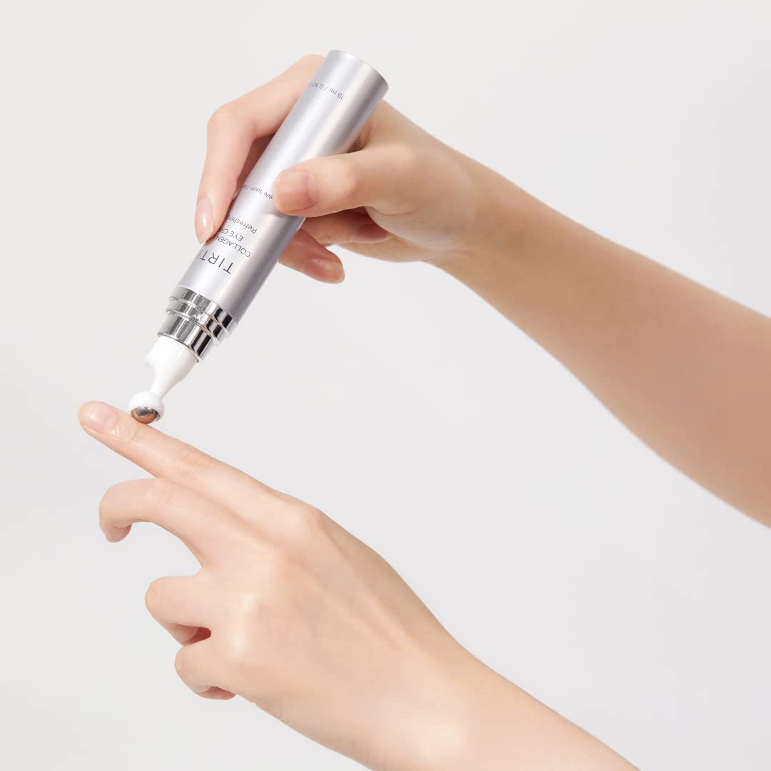 TIRTIR Collagen Lifting Eye Cream - Roller Applicator, Wrinkle Spot Treatment, Revitalizing Moisturizer,Tightening Under Eye For