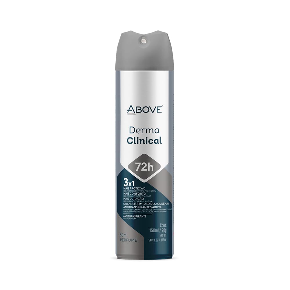 72 Hours Antiperspirant Deodorant Sem Perfume - Derma Clinical By Above For Women - 3.17 Oz Deodorant Spray