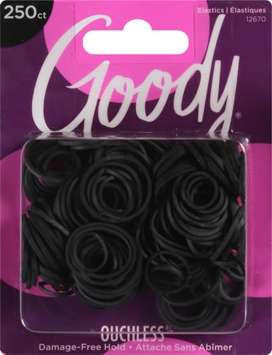 Goody Classics Rubberband, Black, 250-Count