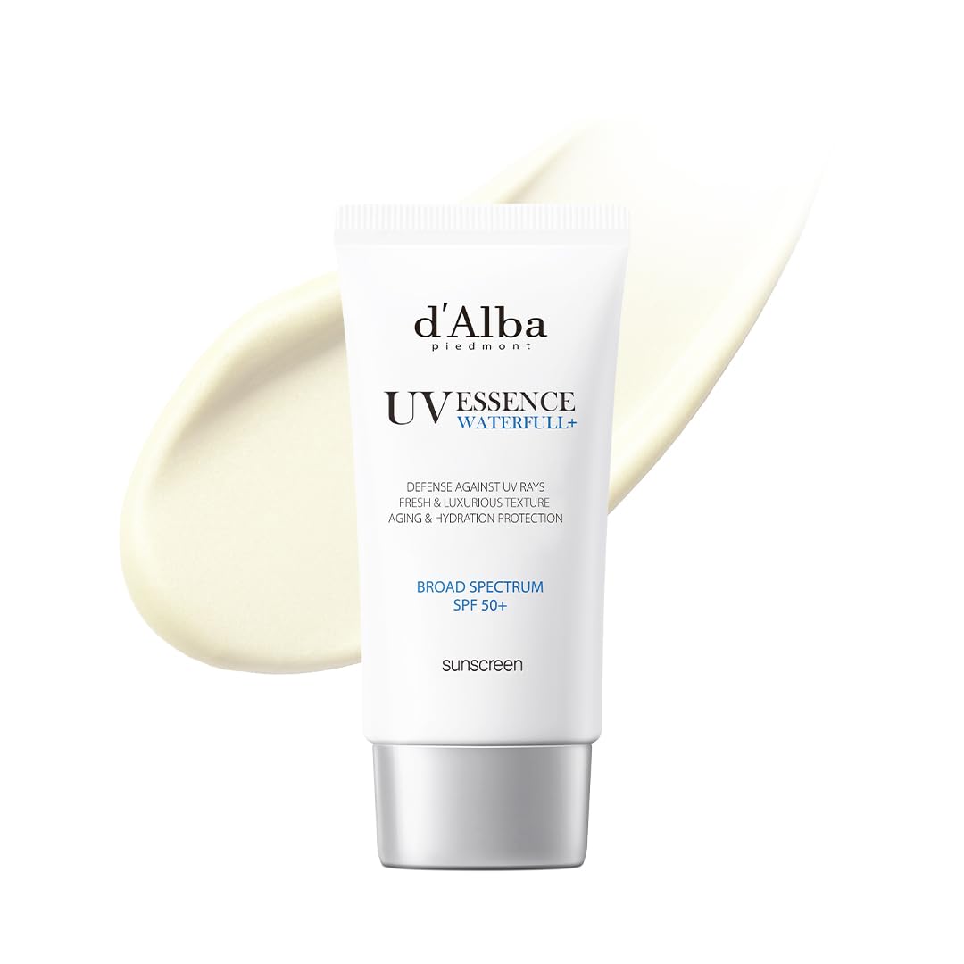 D'Alba Piedmont Italian White Truffle Waterfull Essence Sunscreen, Vegan Skincare, Lightweight Sunscreen With Broad Spectrum Spf