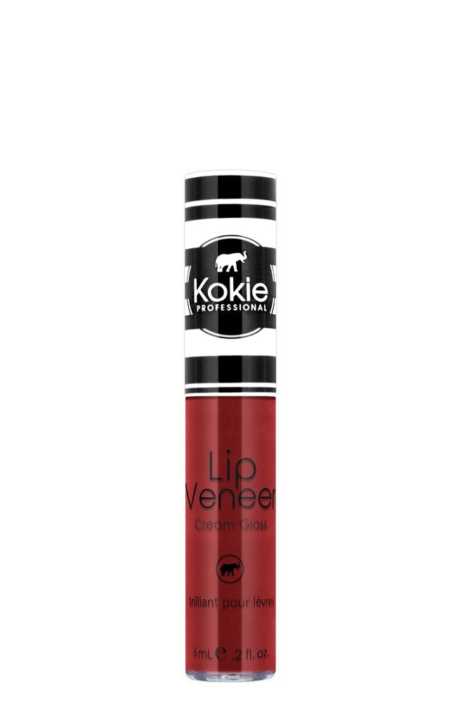 Kokie Cosmetics Lip Veneer Cream Lip Gloss, Fired Up, 0.2 Fluid Ounce