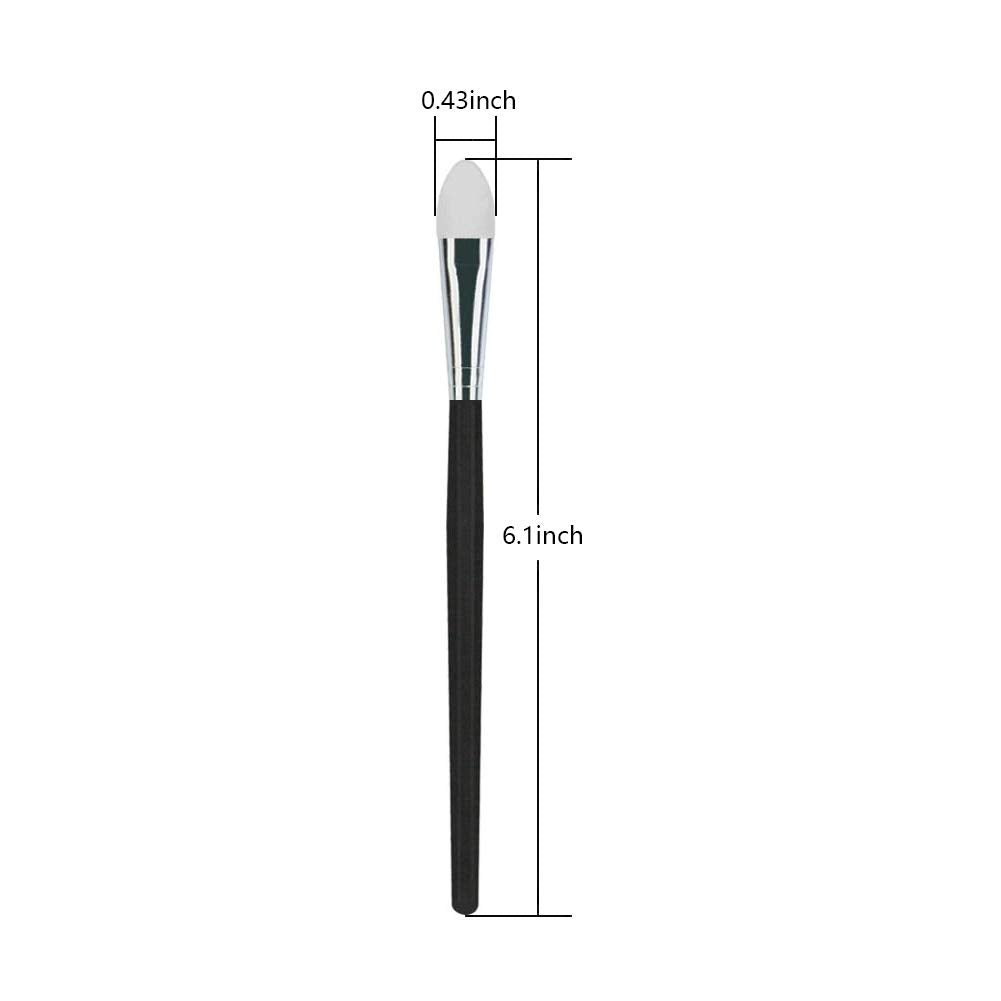 Lormay 3 Pcs Silicone Eyeshadow And Lip Mask Makeup Brushes. Professional Tools For Applying Cream Or Liquid Eye Shadows And Lip