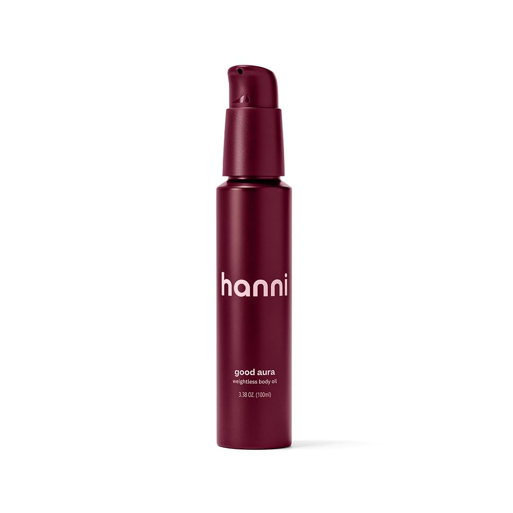Hanni Good Aura Dry Body Oil, Lightweight After-Shower Moisturizer With Jojoba, Coconut, Baobab, And Buriti Oils, Non-Greasy Ski