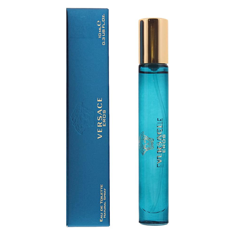 Versace Eros for Men Travel Spray Eau de Toilette, 0.33oz / 10ml