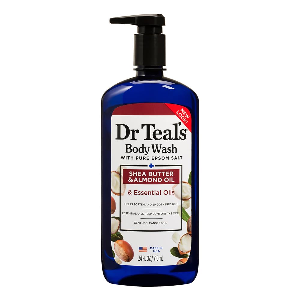 Dr TealS Body Wash With Pure Epsom Salt Shea Butter & Almond Oil To Soften & Moisturize | 710Ml Shower Gel