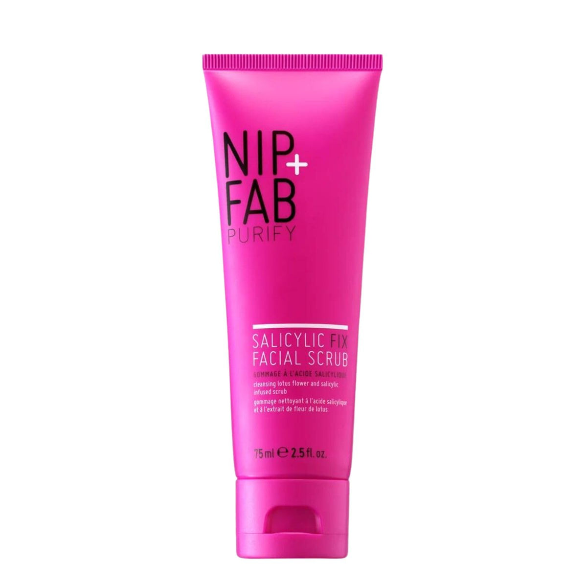 Nip + Fab Salicylic Acid Fix Scrub for Face with Vitamin E & Volcanic Rock Exfoliating Facial Cleanser Exfoliant for Pores and O
