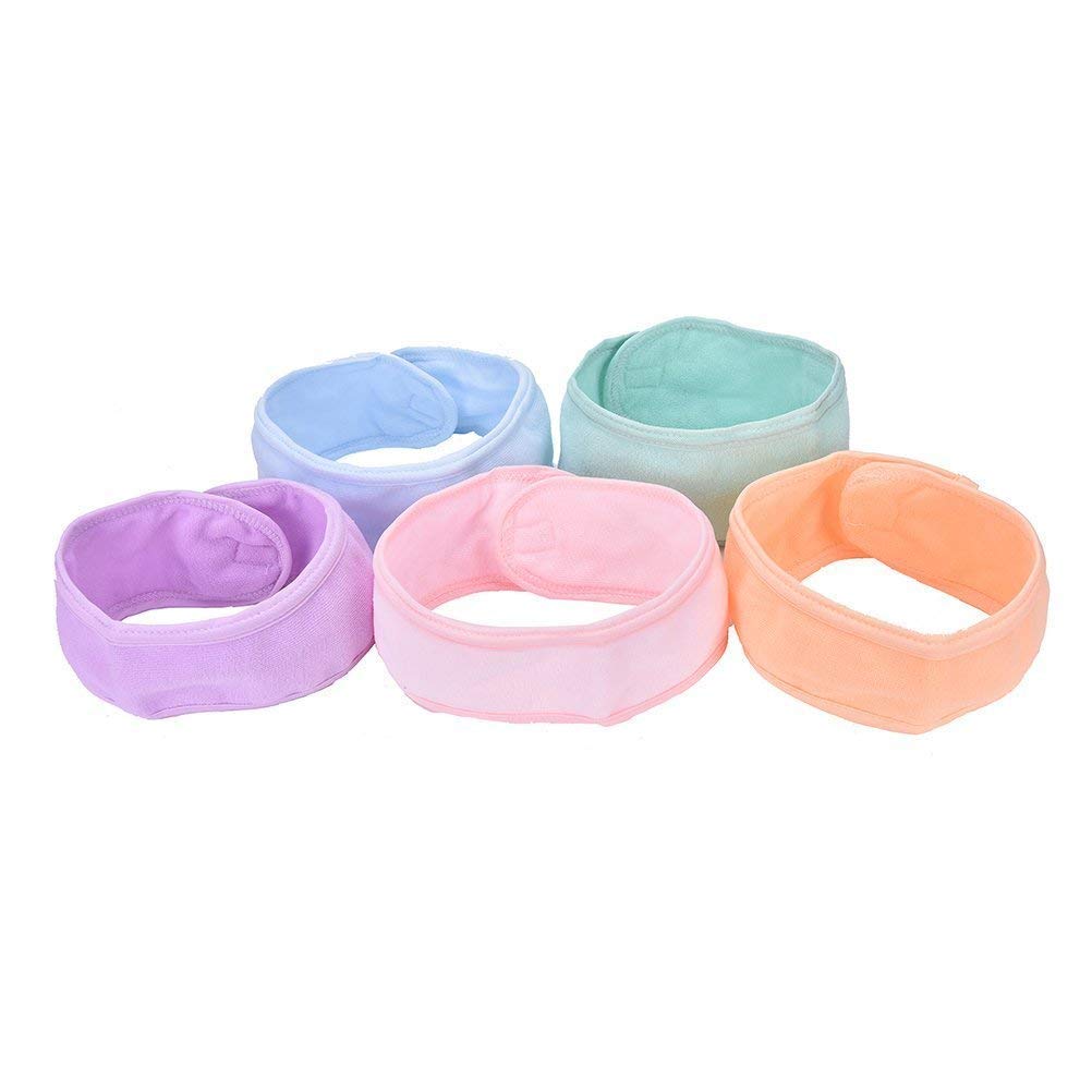 Kira Terry Cloth Facial Spa Headband Head Wrap Stretch Towel Yoga Sport Multiuse Headband With NonSlip Stretchable Elasticized 