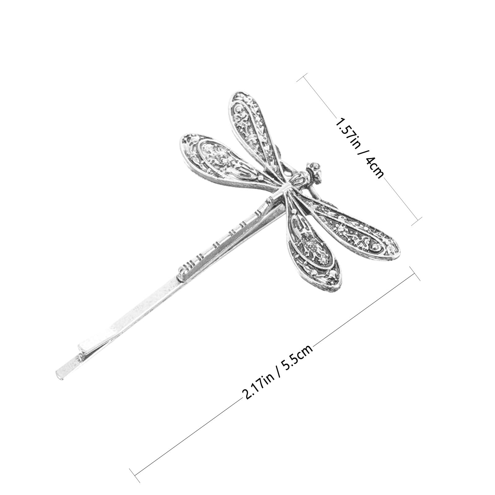 SHIDOW Dragonfly Hair Clips, Wedding Retro Antique Barrette, Bridal Headdress Head Wear Styling Hair Accessories for Girls Ladie